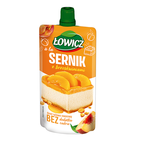 Łowicz deser - sernik z brzoskwiniami