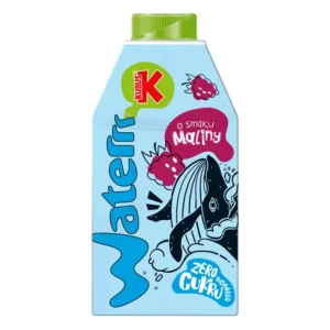 Napój Kubuś Waterrr Malina 500 ml w kartoniku bez kaucji do sklepików szkolnych.