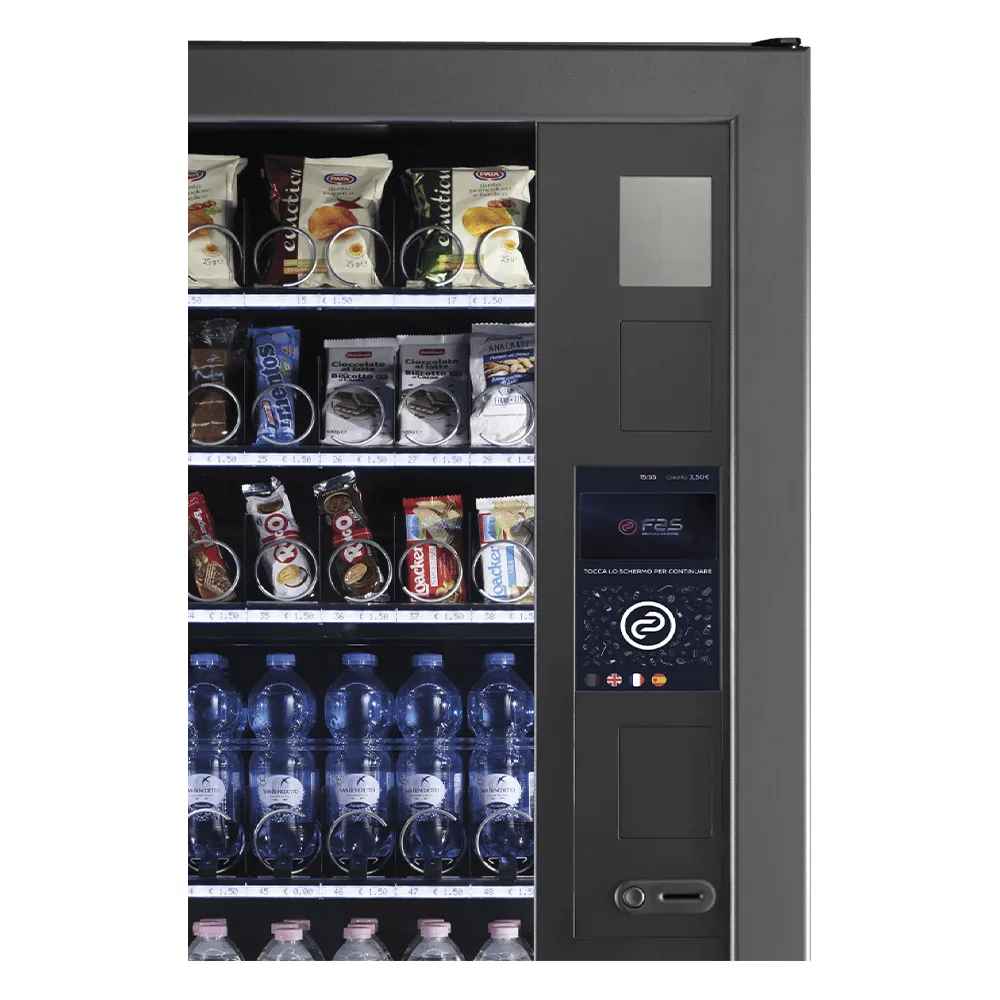 Nowoczesny automat vendingowy FAS PRO z ekranem dotykowym 10 cali - sprężyny.