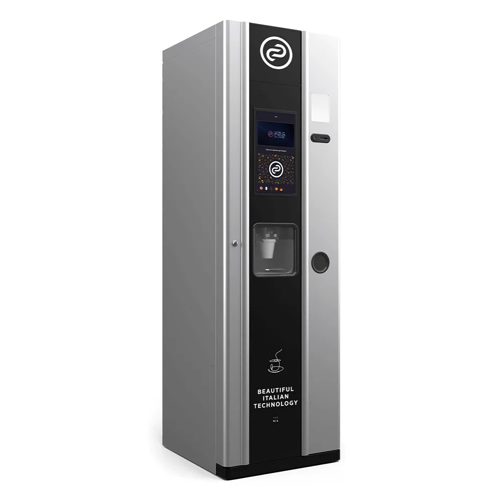 Automat vendingowy FAS Mia z ekranem 13,3 cala serwujący kawę ziarnistą – oferta B2B Vend24