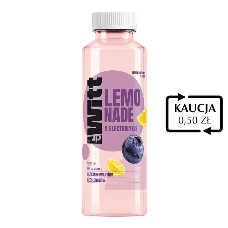 Napój drWitt Lemoniada cytryna-jagoda 550 ml do automatów sprzedających typu snack.