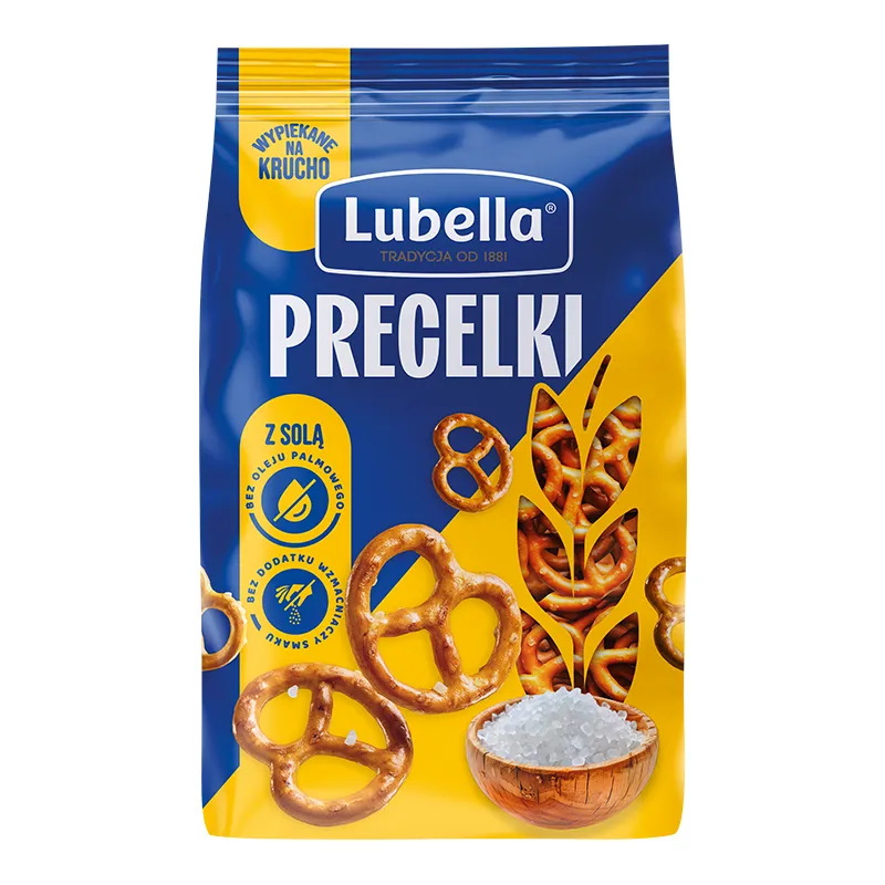 Przekąska Lubella Precelki z solą 80g dedykowana do automatów typu snack.