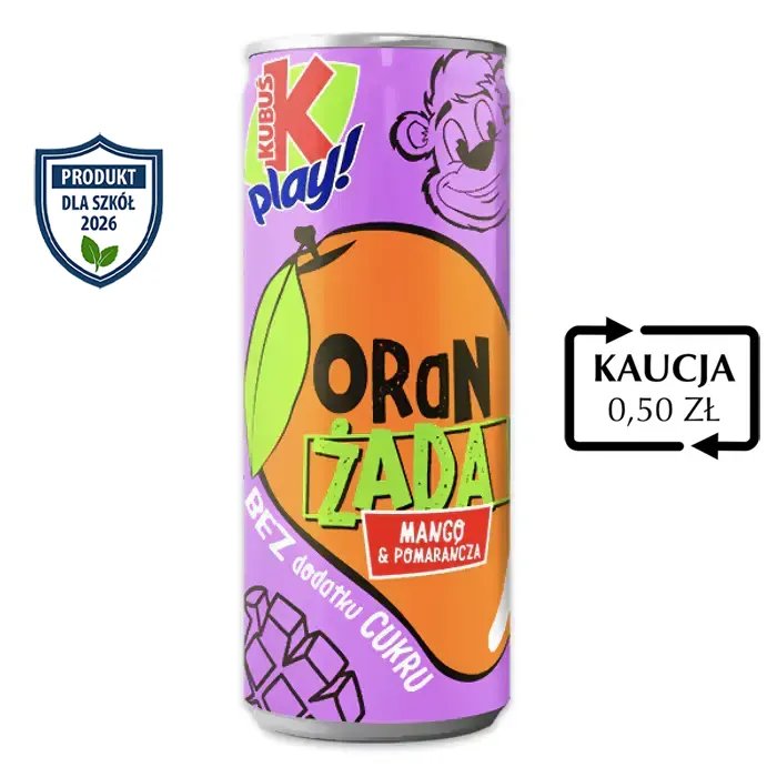 Kubuś Play Oranżada Pomarańczowa