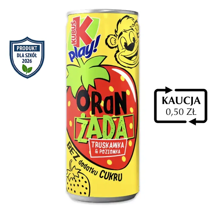 Kubuś Play Oranżada truskawkowa