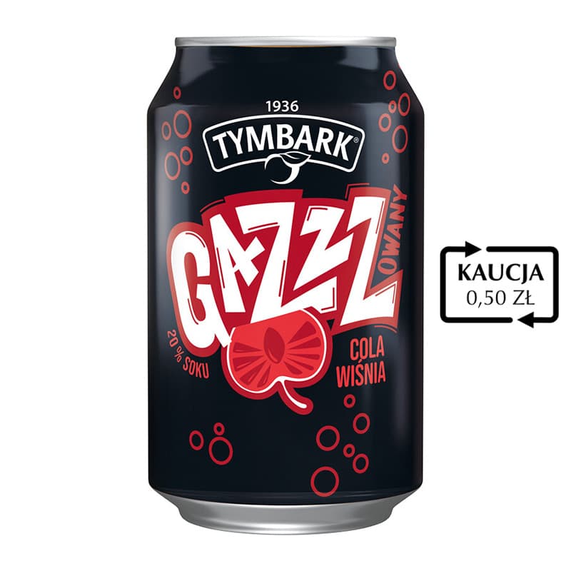 Tymbark Colove o smaku coli i wiśni w puszce - napój gazowany 330 ml.